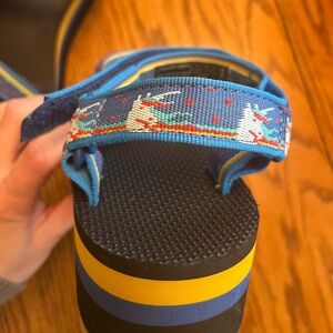 Teva universal flatform sandal, unicorn blue, size 8